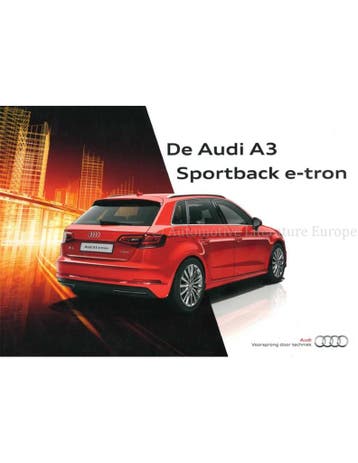2014 AUDI A3 SPORTBACK E-TRON BROCHURE NEDERLANDS, Nieuw, Audi, Author