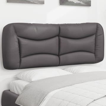 vidaXL Hoofdbordkussen Hvar 120 cm kunstleer grijs, Verzenden, Nieuw, Grijs, Overige materialen