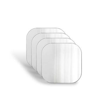 Plakspiegel Vierkant - 4 Stuks - 30 x 30 cm - Zelfklevende, Verzenden, Nieuw