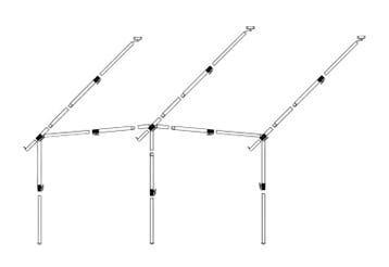 Dorema Frame Voortent Staal EasyGrip 28mm diepte 240, Nieuw
