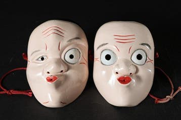 Mask - Hout - Hyottoko houten maskers (Zonder minimumprijs)