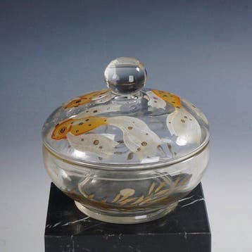 Glass Studio - Schaal - Bohemen • Glazen bonbonnière •, Antiek en Kunst