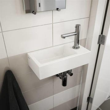 Fontein Clou Flush 3 36x18x9cm Rechts Keramiek Glans Wit, Ophalen of Verzenden, Nieuw