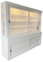 Witte strakke buffetkast Petten 260cm led verlichting, Ophalen of Verzenden, Nieuw