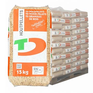 TEN DAMME - Witte Houtpellets - ENplus A1 - 66 zakken - 990, Ophalen of Verzenden