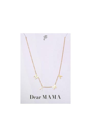 Ketting dear mama goud kleur stainless steel (Kettingen), Verzenden, Nieuw, Zilver, Overige materialen