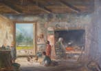 Mario Fattori (1930) - Two paired paintings: Vita Toscana