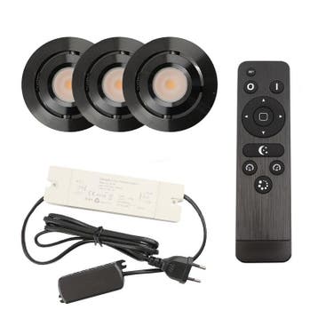 3 kantelbare veranda spots Rona, IP44, met aansluitset en, Tuin en Terras, Buitenverlichting, Ophalen of Verzenden, Nieuw