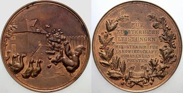 Staatspreismedaille in Bronze Brandenburg-Pruisen Wilhelm Ii, Postzegels en Munten, Penningen en Medailles, Verzenden