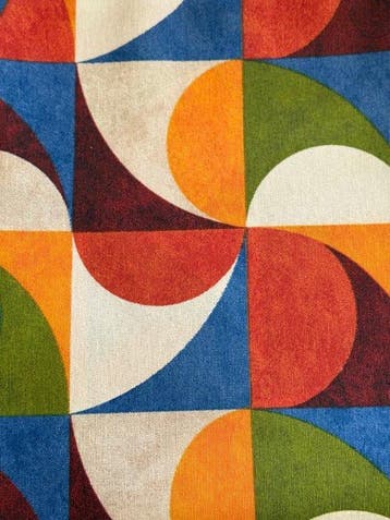 Retrofuturistische - optische Space Age multicolor - Textiel