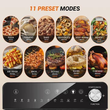 14L Mini Oven met Airfryer, Pizzafunctie & 11 Programma's -, Verzenden, Nieuw