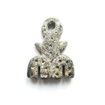 Oud-West-Aziatisch Schist Goddelijke kraaltalisman - 65 mm