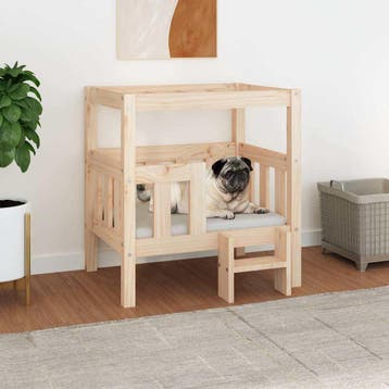 vidaXL Hondenmand 65,5x50,5x70 cm massief grenenhout, Dieren en Toebehoren, Verzenden, Nieuw