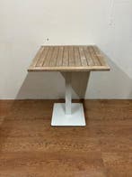 Gebruikte Terrastafel (75x75cm) - T1465 Vintage/Café, Huis en Inrichting, Tafels | Eettafels, Ophalen, Nieuw