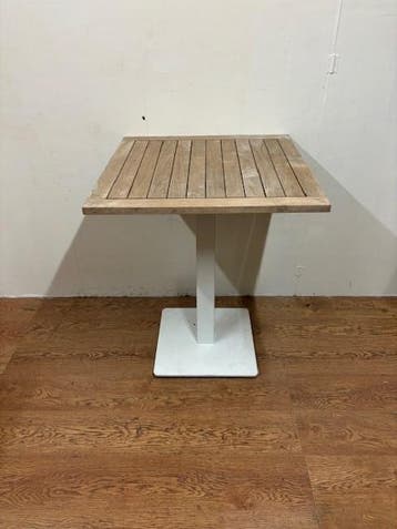 Gebruikte Terrastafel (75x75cm) - T1465 Vintage/Café, Huis en Inrichting, Tafels | Eettafels, Ophalen, Nieuw