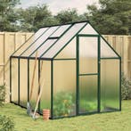 vidaXL Tuinkas met basisframe 224x169x195 cm aluminium groen, Tuin en Terras, Kassen, Verzenden, Nieuw