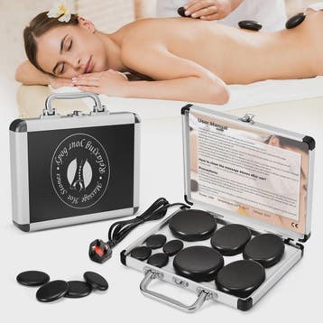 Professionele Hot Stone Massage Set met Verwarmer - 20 Stene, Verzenden, Nieuw