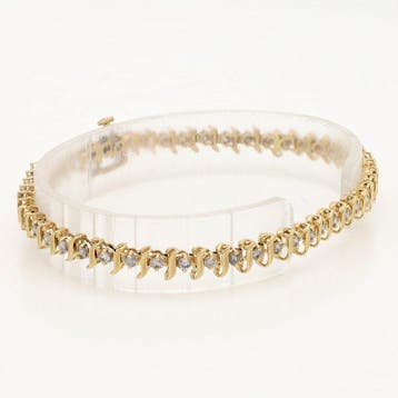 Armband - 14 karaat Geel goud - 0.98ct. tw. Diamant, Nieuw