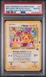 Pokémon - 1 Graded card - PSA 10 GEM MINT Birthday Pikachu, Nieuw