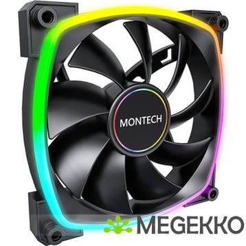 Montech AX140 PWM ARGB 140mm Zwart, Verzenden, Nieuw