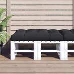 vidaXL Palletkussen 120x80x12 cm stof zwart, Huis en Inrichting, Verzenden, Nieuw, Zwart