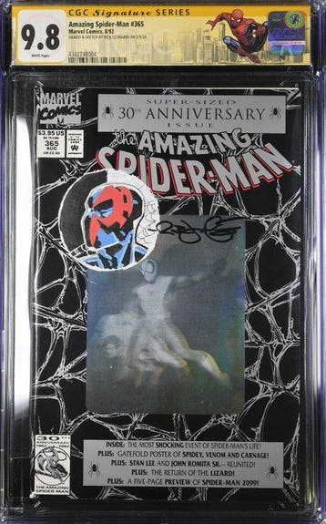 The Amazing Spider-Man #365 - Hologram Cover - Signed &, Nieuw
