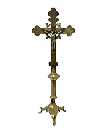 Neoklassieke stijl Kruis - Verguld brons - 1850-1900 -
