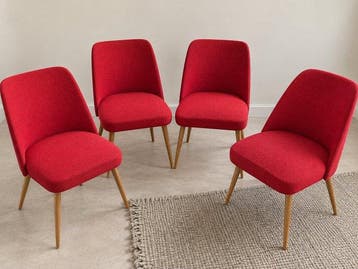Walther Ruhland - Fauteuil (4) - Bekledingstof - Vintage