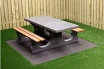 Rockwood® Betonnen Picknickset DeLuxe Antraciet, Ophalen of Verzenden, Nieuw, Rechthoekig, Hout