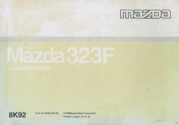 1997 Mazda 323F Instructieboekje Nederlands, Verzenden