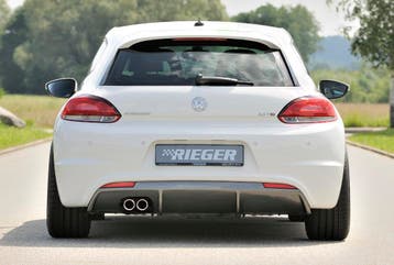 Rieger diffuser voor R-Line achterbumper | Scirocco 3 (13):, Auto-onderdelen, Carrosserie en Plaatwerk, Verzenden, Nieuw, Volkswagen