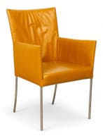 Bert Plantagie Arc stoel, geel leder, Overige plaatsen, Ophalen of Verzenden, Gebruikt, Stoel