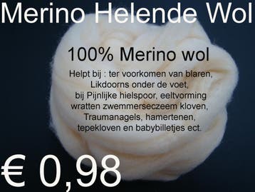 MERINO VOETWOL HEILWOL WOL voor de voeten voor blaren €0,98, Ophalen of Verzenden, Nieuw