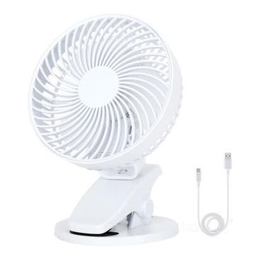 Bureauventilator met Clip - Viento Clip Wit - USB-oplaadb..., Huis en Inrichting, Ophalen of Verzenden, Nieuw
