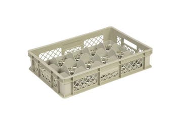 Beige kunststof krat | 60cm x 40cm x 13cm | 4 Formaten, Verzenden, Nieuw in verpakking