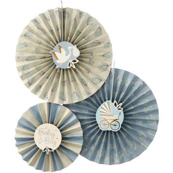 Honeycomb Waaier Blooming Baby Boy (3st), Ophalen of Verzenden, Nieuw
