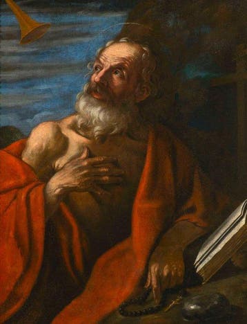 Maestro bolognese (XVII) - San Girolamo che ode le trombe