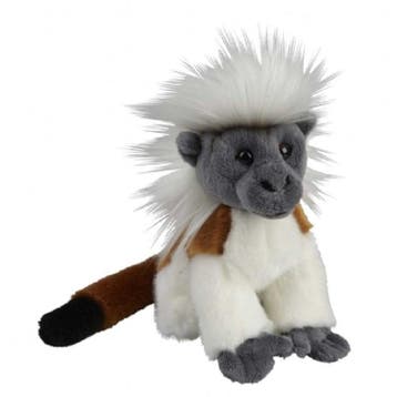 Pinché aapje knuffel - pluche - 18 cm - bruin/wit, Verzenden, Nieuw