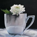 Danka Weitzen - un fiore nella tazza, Antiek en Kunst, Kunst | Schilderijen | Modern