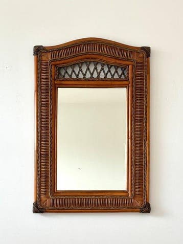 Wandspiegel - Rattan - Italian Vintage
