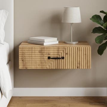 vidaXL Wandmontage Zijtafel 59 x 34,5 x 17 cm Bewerkt hout, Verzenden, Nieuw