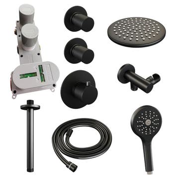 Brauer Black Carving Thermostatische Regendoucheset Inbouw -, Ophalen of Verzenden, Nieuw