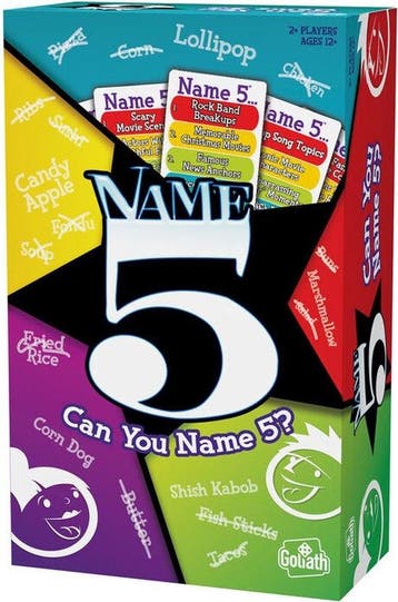 Goliath Name 5 - Bordspel - Trivia - Kun jij er vijf noemen?, Hobby en Vrije tijd, Ophalen of Verzenden, Nieuw