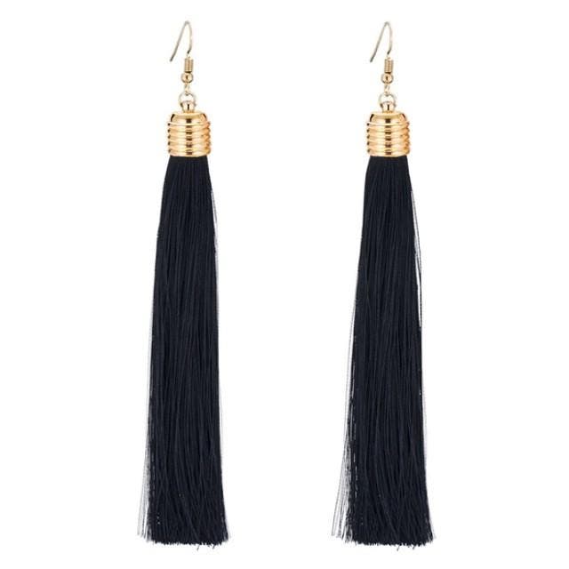 Fako Bijoux - Oorbellen - Kwast XL - Ibiza - Zwart, Sieraden, Tassen en Uiterlijk, Oorbellen, Verzenden