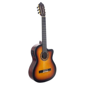 Valencia VC304CEASB Cutaway Klassieke Gitaar 4/4 Brown, Ophalen of Verzenden, Nieuw