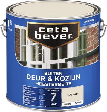 Cetabever Deur en Kozijn Meesterbeits - Ral 9001 RAL 9001 |, Verzenden, Wit, Nieuw, Beits
