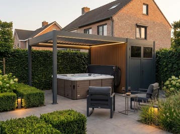 Lamellen Overkapping 4x3 m. Aluminium - Elektrisch Dak & LED, Verzenden, Nieuw