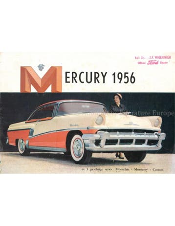 1956 MERCURY PROGRAMMA BROCHURE NEDERLANDS, Nieuw, Author