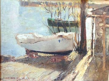 E. Gut Neel (XX) - Barque sur le lac Léman