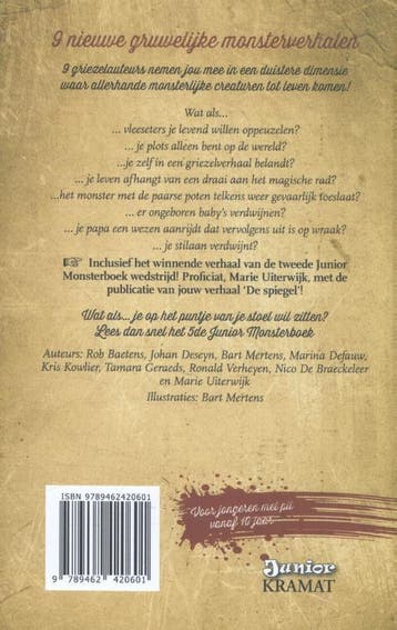 Junior monsterboek / Kramat junior / 5 9789462420601, Verzenden, Gelezen, Rob Baetens